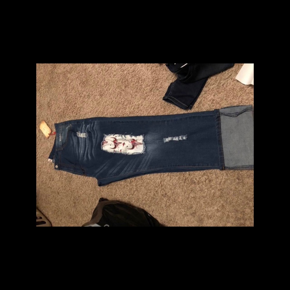 Women plus jeans